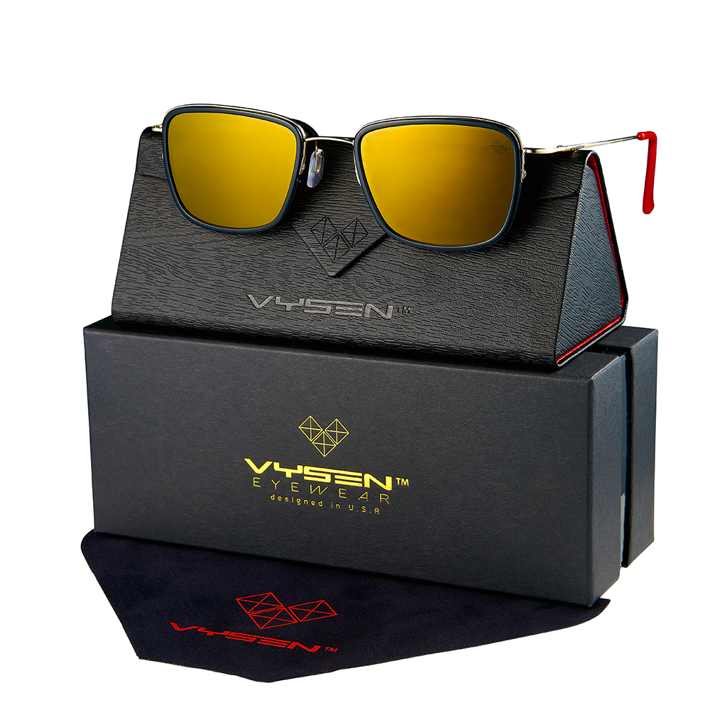 OTTU ARMAZON NEGRO MATE LENTES DORADOS
