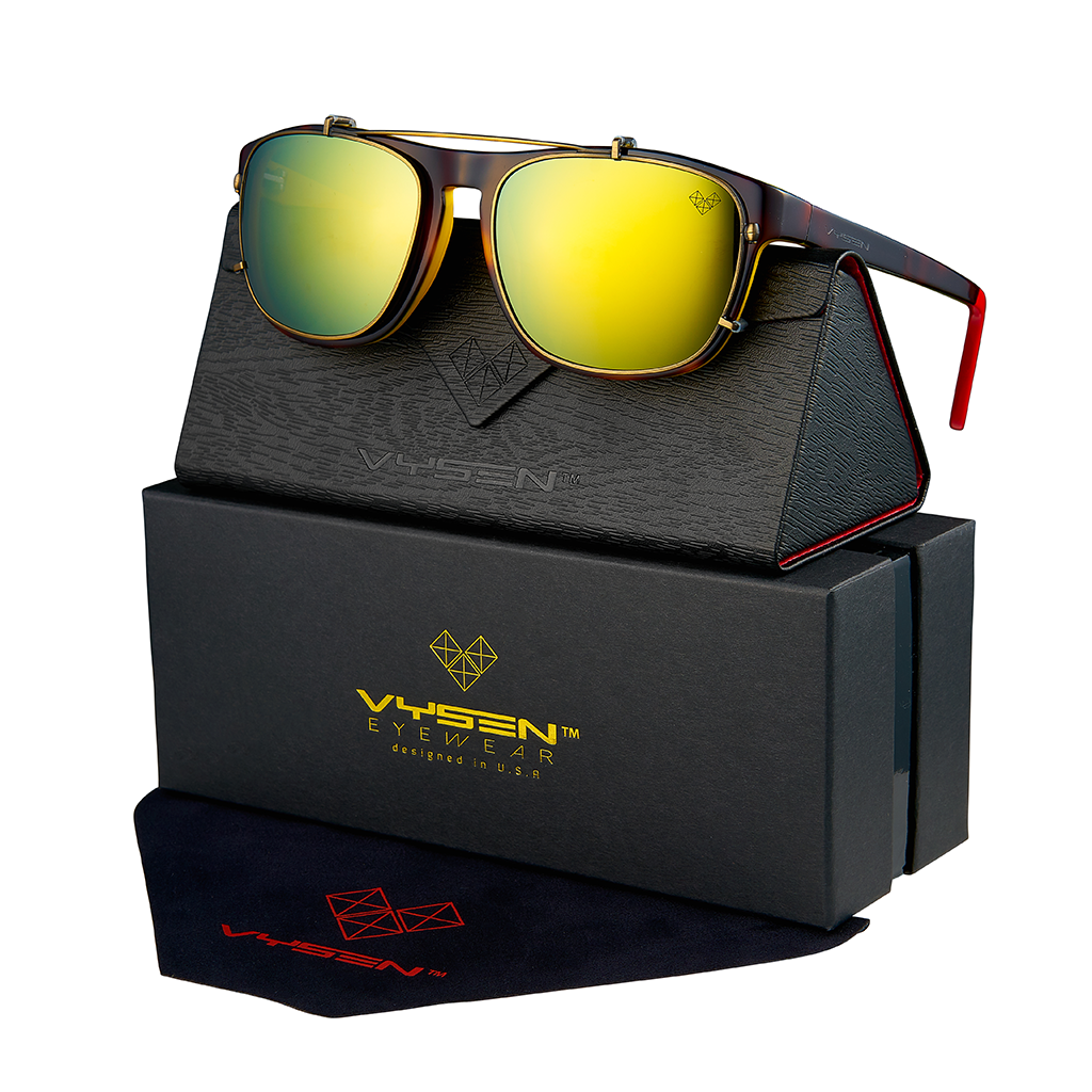 MAYDAY CLIP ARMAZON AMARILLO / NEGRO LENTES DORADOS