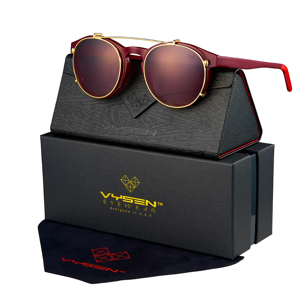 AVIVA CLIP ARMAZON BURGANDY LENTES BURGANDY