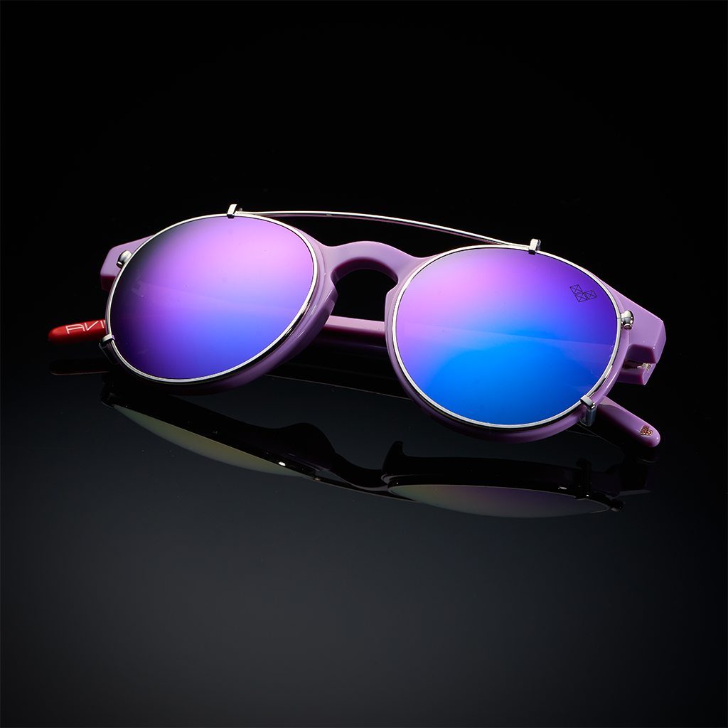 AVIVA CLIP ARMAZON LAVANDA LENTES MORADO ESPEJADO