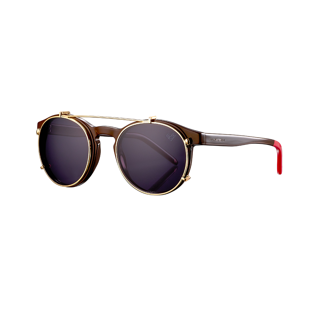 AVIVA CLIP ARMAZON CAFE LENTES NEGROS CLIP DORADO