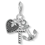 Charm Colgante Cruz, Corazón, Ancla