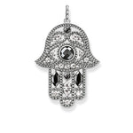 Dije de Mano de Fátima de Plata oscurecida