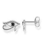 Arete de Ojo de Horus de Plata oscurecida