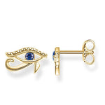 Arete de Ojo de Horus de Baño de oro