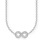 Collar de infinity de Plata con Diamante