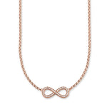 Collar de infinity de Baño de oro rosa