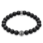 Pulsera de cruz de Plata oscurecida