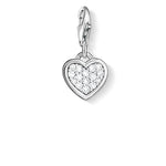 Charm de corazón brillante de Plata