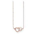 Collar corazón together forever de oro rosa