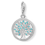 Charm de árbol de la vida esmaltado de Plata