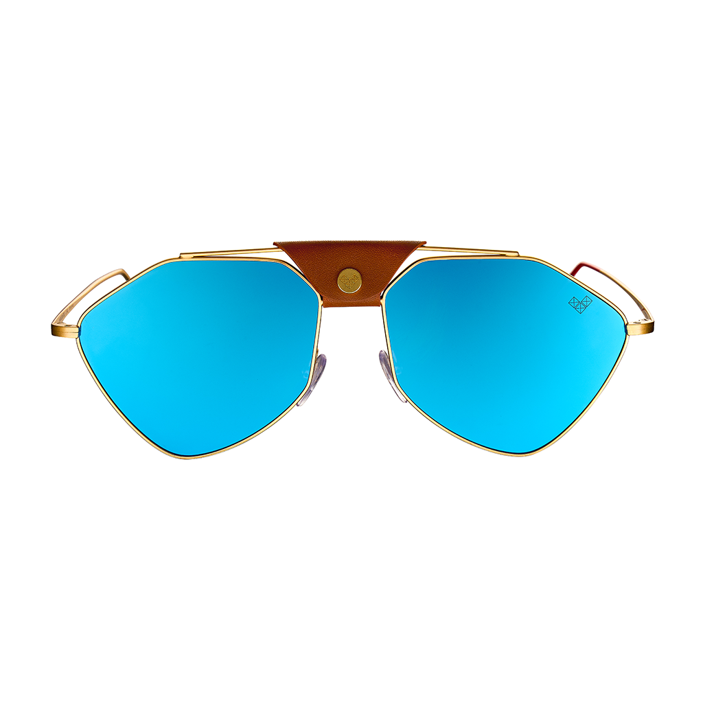 LETEC ARMAZON DORADO LENTES AZULES