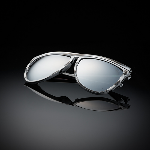 OMIKU ARMAZON GRIS ZEBRA LENTES PLATEADOS