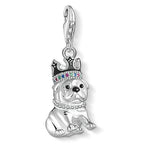 Colgante Charm "Buldog con Corona"