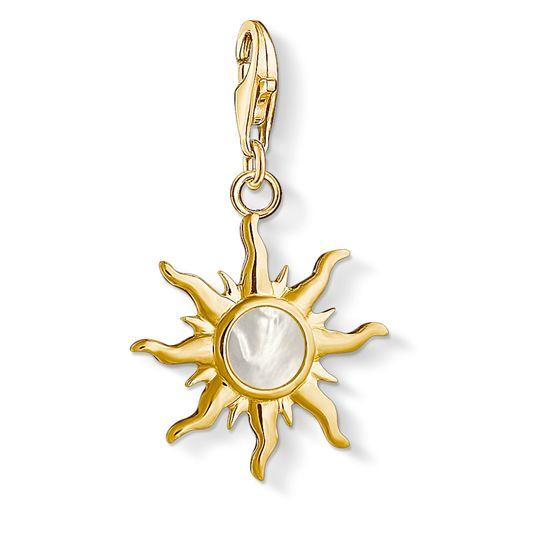 Dije Sol con Piedra de Nácar Dorado
