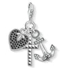 Charm Colgante Cruz, Corazón, Ancla
