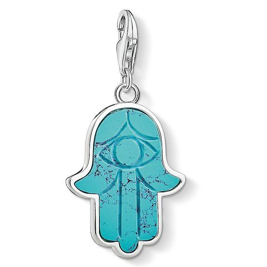Charm Colgante Mano de Fátima Turquesa