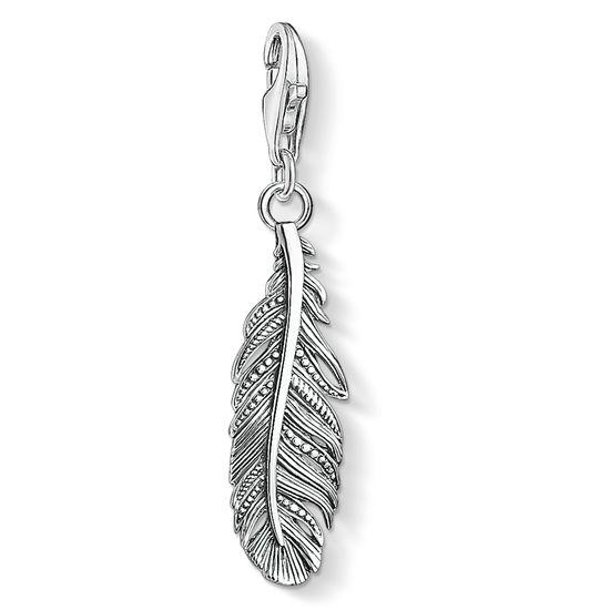 Charm Colgante Pluma Plata