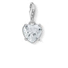 Charm Colgante Corazón con Piedra Blanca