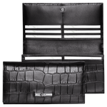 Roseau Croco Cartera Solapa - Luxury Avenue Boutique