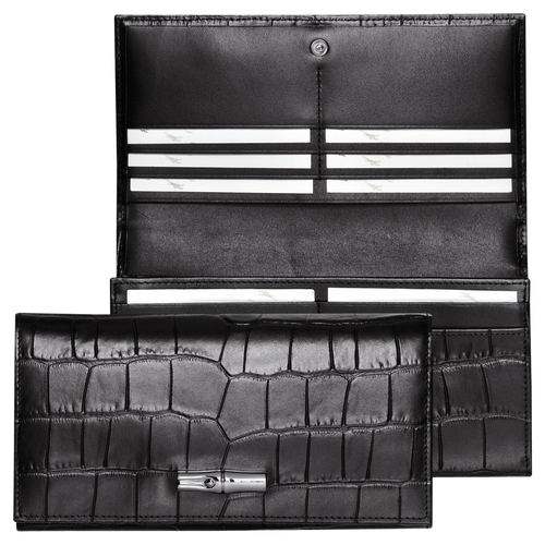 Roseau Croco Cartera Solapa - Luxury Avenue Boutique