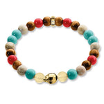 Pulsera de calavera de Baño de oro