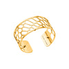 Brazalete Nid d'abeille 25 MM Baño de Oro