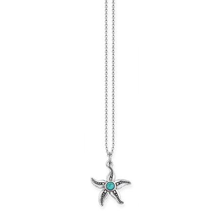 Collar de estrella de mar de Plata