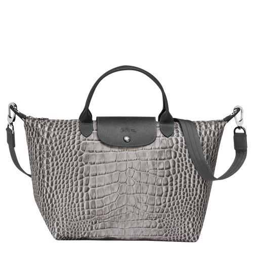 Le Pliage Bolso de Mano M Gris - Luxury Avenue Boutique