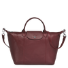 Le pliage Cuir Bolso de Mano M Granate - Luxury Avenue Boutique