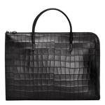 Croco Block Portadocumentos Negro - Luxury Avenue Boutique