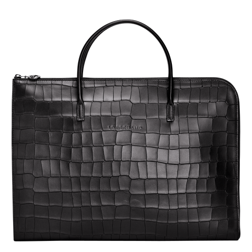 Croco Block Portadocumentos Negro - Luxury Avenue Boutique