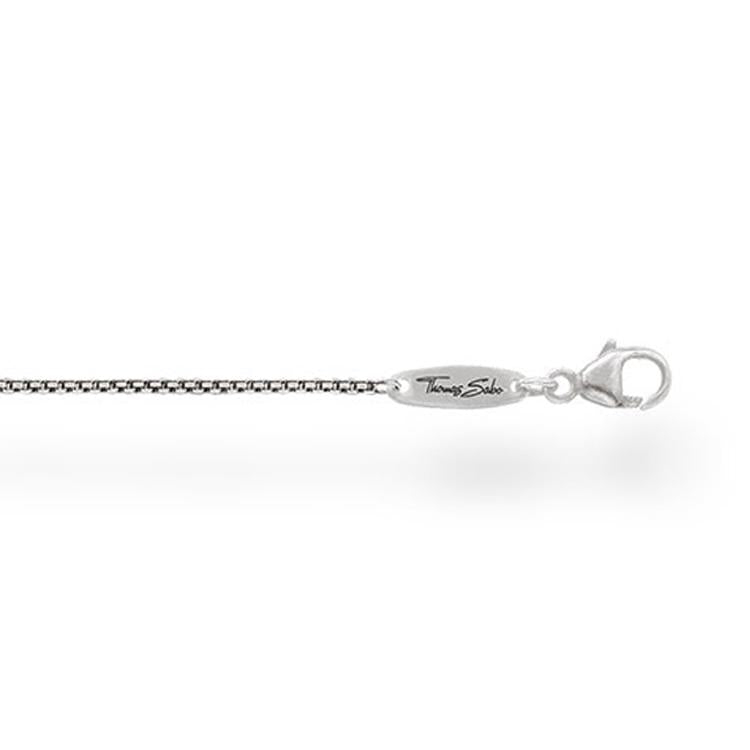 Cadena Veneciana Delgada Plata oscurecida