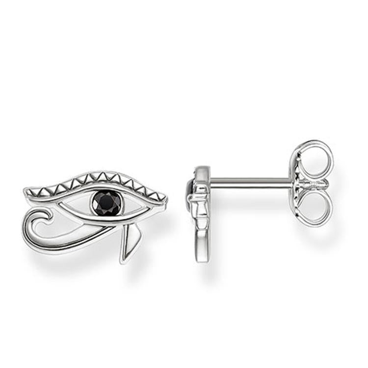 Arete de Ojo de Horus de Plata oscurecida