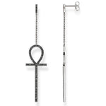 Pendiente de Cruz de la vida Ankh de Plata