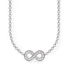 Collar de infinity de Plata con Diamante