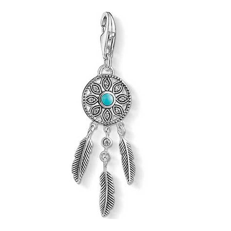 Charm de Atrapasueños de Plata oscurecida