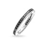 Anillo Eternity Clásico Negro de Plata
