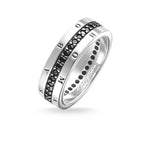 Anillo C. Eternity Clásico Negro de Plata
