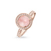 Anillo de Luz de Luna Rosa Baño de oro rosa