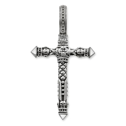 Dije de Cruz de Plata oscurecida