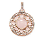 Dije de Ornamento Rosa de Baño de oro rosa