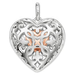Medallón de Corazón de Oro Rosa