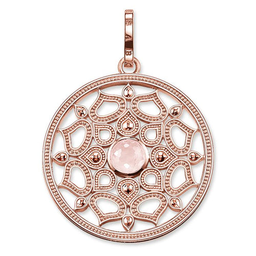 Dije de Loto Rosa Pequeño de oro rosa