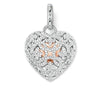 Medallón de Corazón de Pavé de Plata