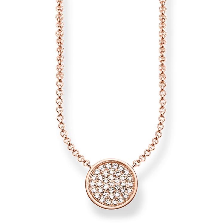 Collar de brillantes de Baño de oro rosa