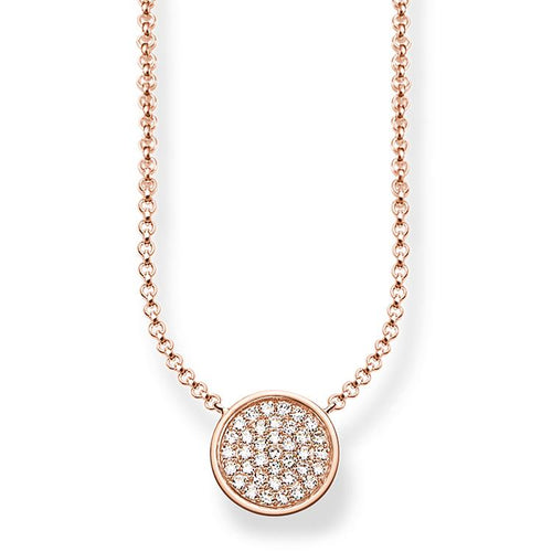 Collar de brillantes de Baño de oro rosa