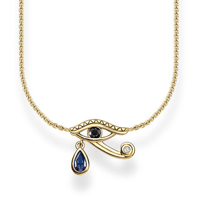 Collar de Ojo de Horus de Baño de oro