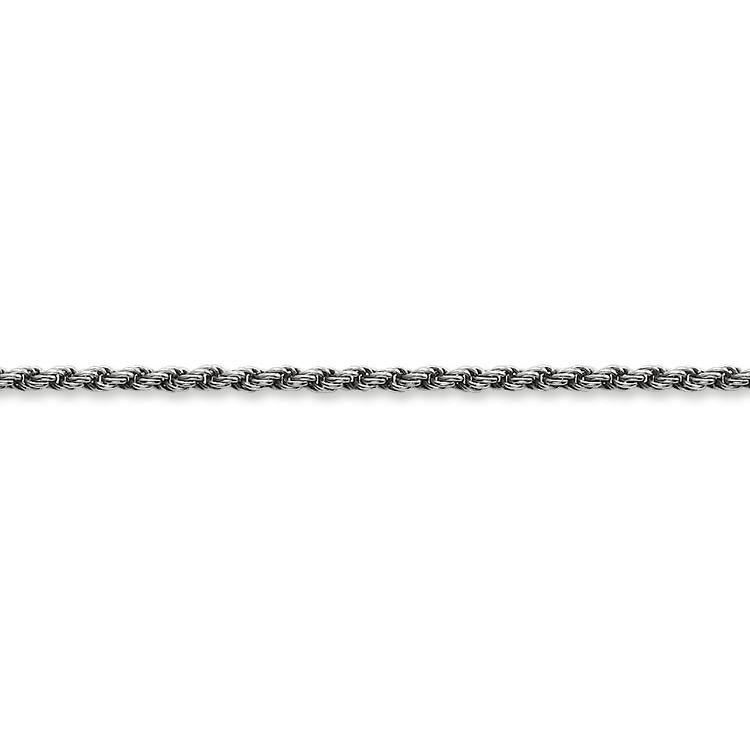 Cadena de cordel de Plata oscurecida
