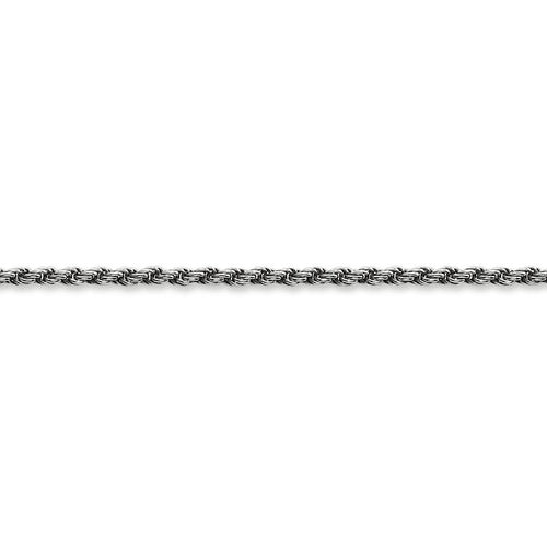 Cadena de cordel de Plata oscurecida